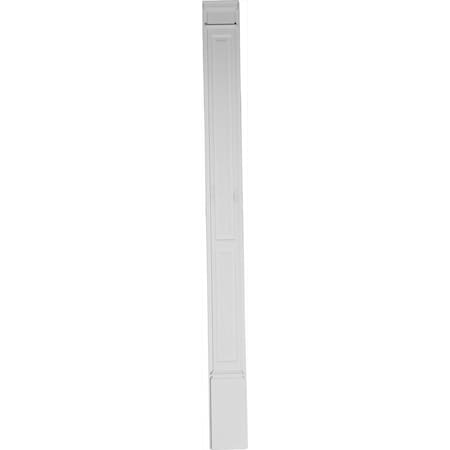 Ekena Millwork 8"W x 96"H x 2 3/4"P with 14 1/4" Attached Plinth, Double Raised Panel, Trimmable by 12" (each) PIL08X96X02DP